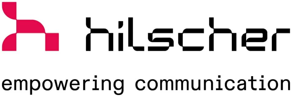 Logo von Hilscher mit dem Slogan empowering communication